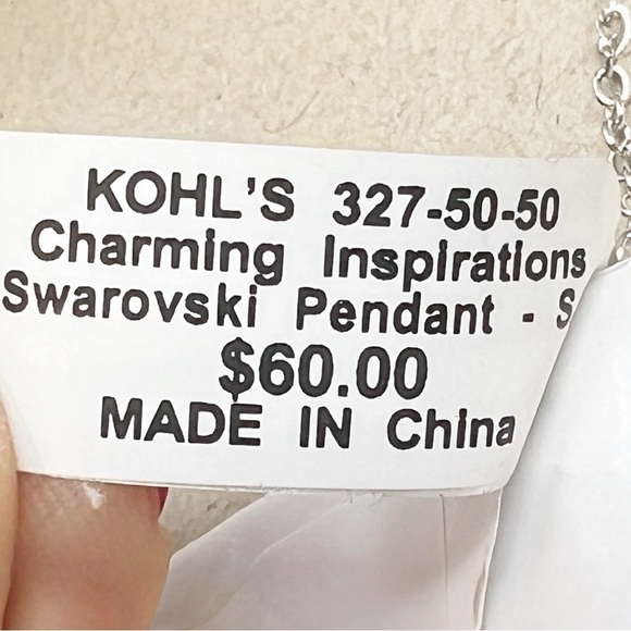 Silver Plated Necklace “I Love You To The Moon and Back" Swarovski Elements - Picture 7 of 7